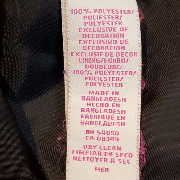 ONE BUTTON BLACK AND WHITE CHECKED PATTERN JACKET ( SIZE 8) - Picture 9 of 10